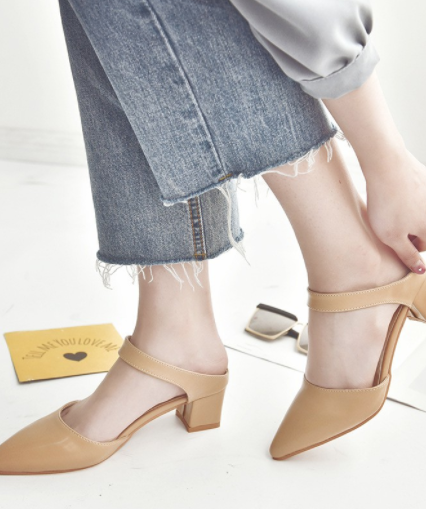 KL792 - Fashion Soft PU Heels Khaki